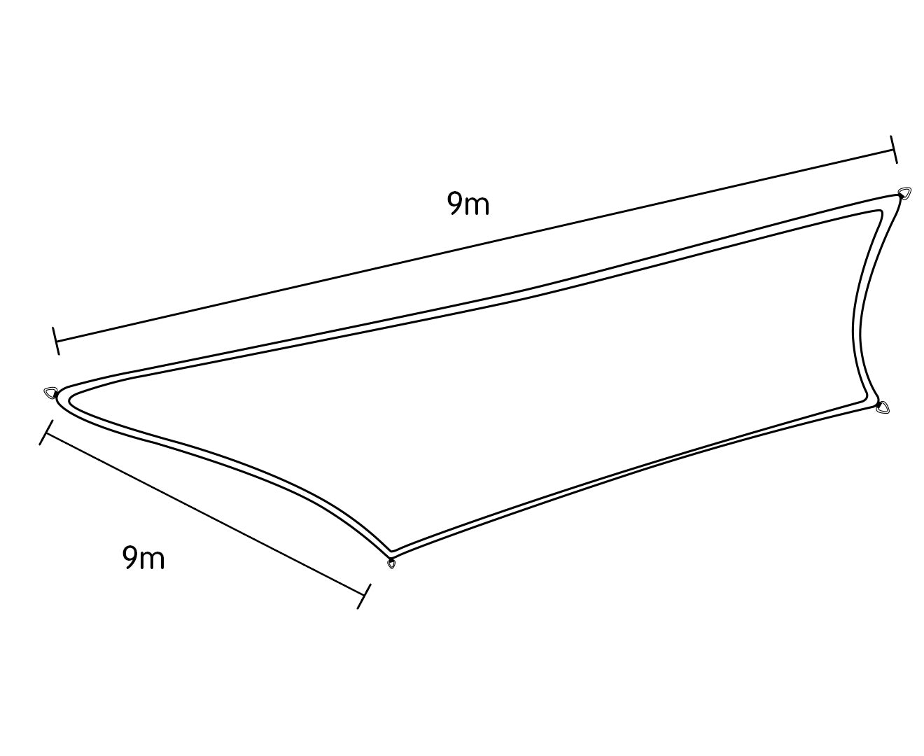Wallaroo Square Shade Sail - 9m x 9m - Sand V240-SS-9X9
