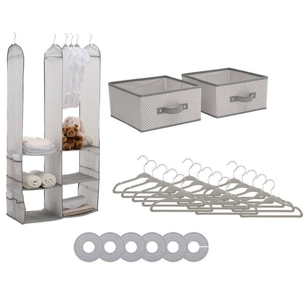 Delta Children 24 Piece Nursery Storage Set - Cool Grey Cool Grey V240-SS2056-063