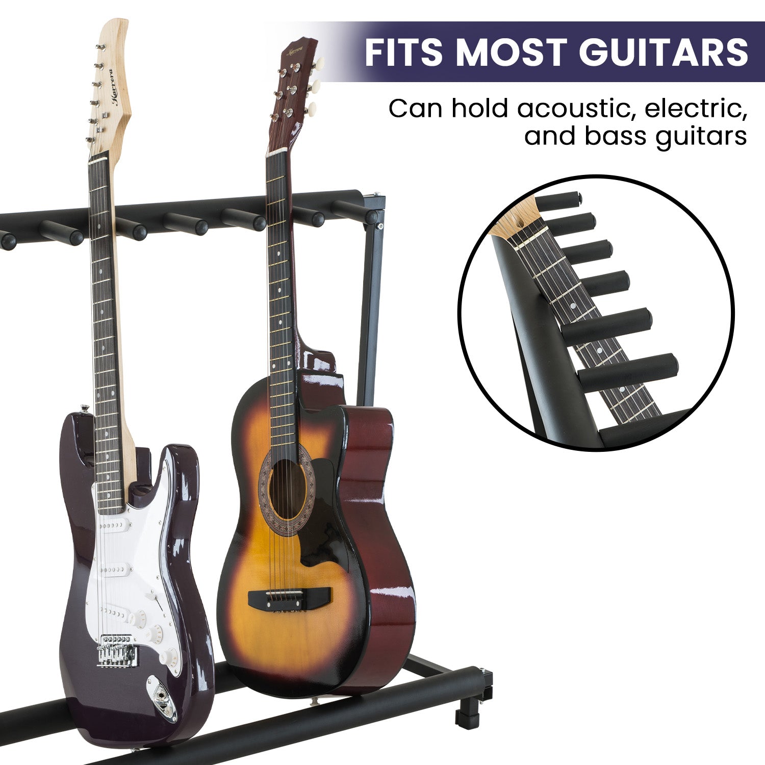 Karrera Steel Multi Guitar Stand for 7 Guitars V240-STD-007