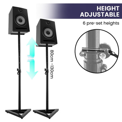 Karrera Adjustable Floor Speaker Stand Surround Sound - Black V240-STD-SPK