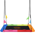 Kahuna Heavy Duty 60 Inch Rectangular Tree Swing With Adjustable 180cm Lifting Ropes Foam Padded Tubes And V240-SWG-KAH-ZRT-60