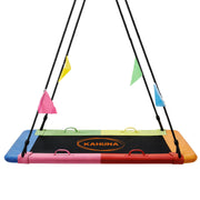 Kahuna Heavy Duty 60 Inch Rectangular Tree Swing With Adjustable 180cm Lifting Ropes Foam Padded Tubes And V240-SWG-KAH-ZRT-60