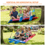 Kahuna Heavy Duty 60 Inch Rectangular Tree Swing With Adjustable 180cm Lifting Ropes Foam Padded Tubes And V240-SWG-KAH-ZRT-60
