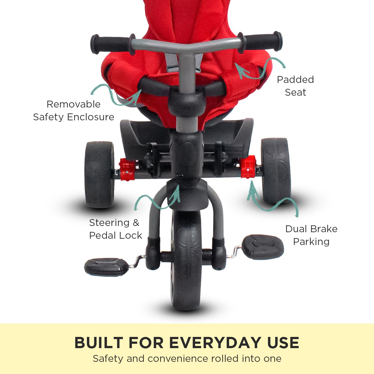 Veebee Explorer 3-stage Kids Trike With Canopy - Red V240-T0090