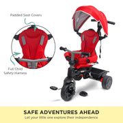 Veebee Explorer 3-stage Kids Trike With Canopy - Red V240-T0090