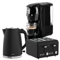 Pronti Breakfast Set with HomeMaid Coffee Machine, Silver Noir Toaster & Kettle V240-T02-1711-511HM