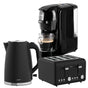 Pronti Breakfast Set with HomeMaid Coffee Machine, Silver Noir Toaster & Kettle V240-T02-1711-511HM