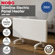 Nobo 2400W T2-NTL4R24 Slimline Wi-Fi Electric Panel Heater - Refurbished V240-T2-NTL4R24