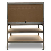 Kartrite 3-layered Work Bench Garage Storage Table Tool Shop Shelf Silver V240-TBL-3LY-WH-SL