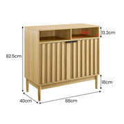 Sarantino Eleni 2-Door Sideboard Buffet Hallway Cabinet Storage Console Cupboard in Natural V240-TBL-751-00-NAT