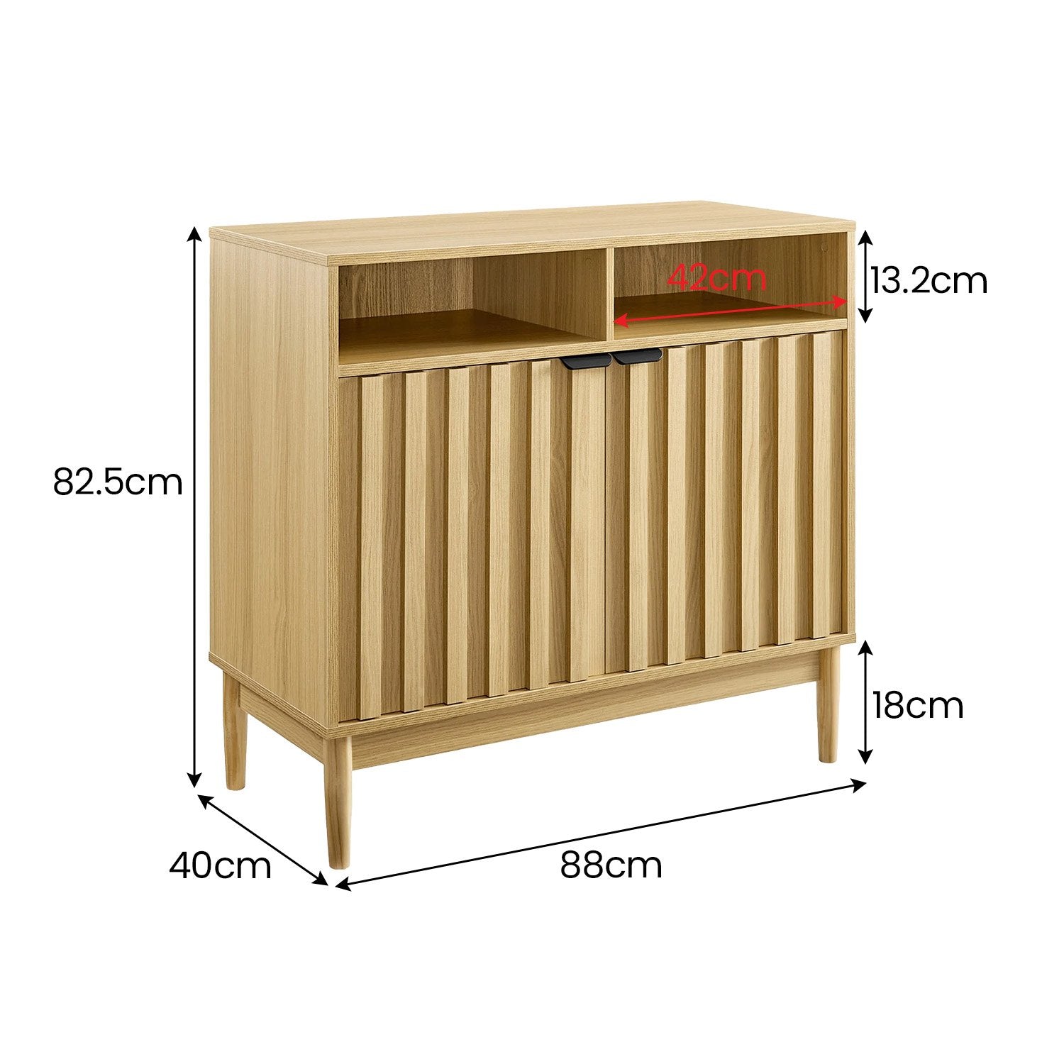 Sarantino Eleni 2-Door Sideboard Buffet Hallway Cabinet Storage Console Cupboard in Natural V240-TBL-751-00-NAT