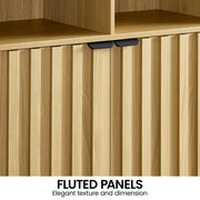 Sarantino Eleni 2-Door Sideboard Buffet Hallway Cabinet Storage Console Cupboard in Natural V240-TBL-751-00-NAT