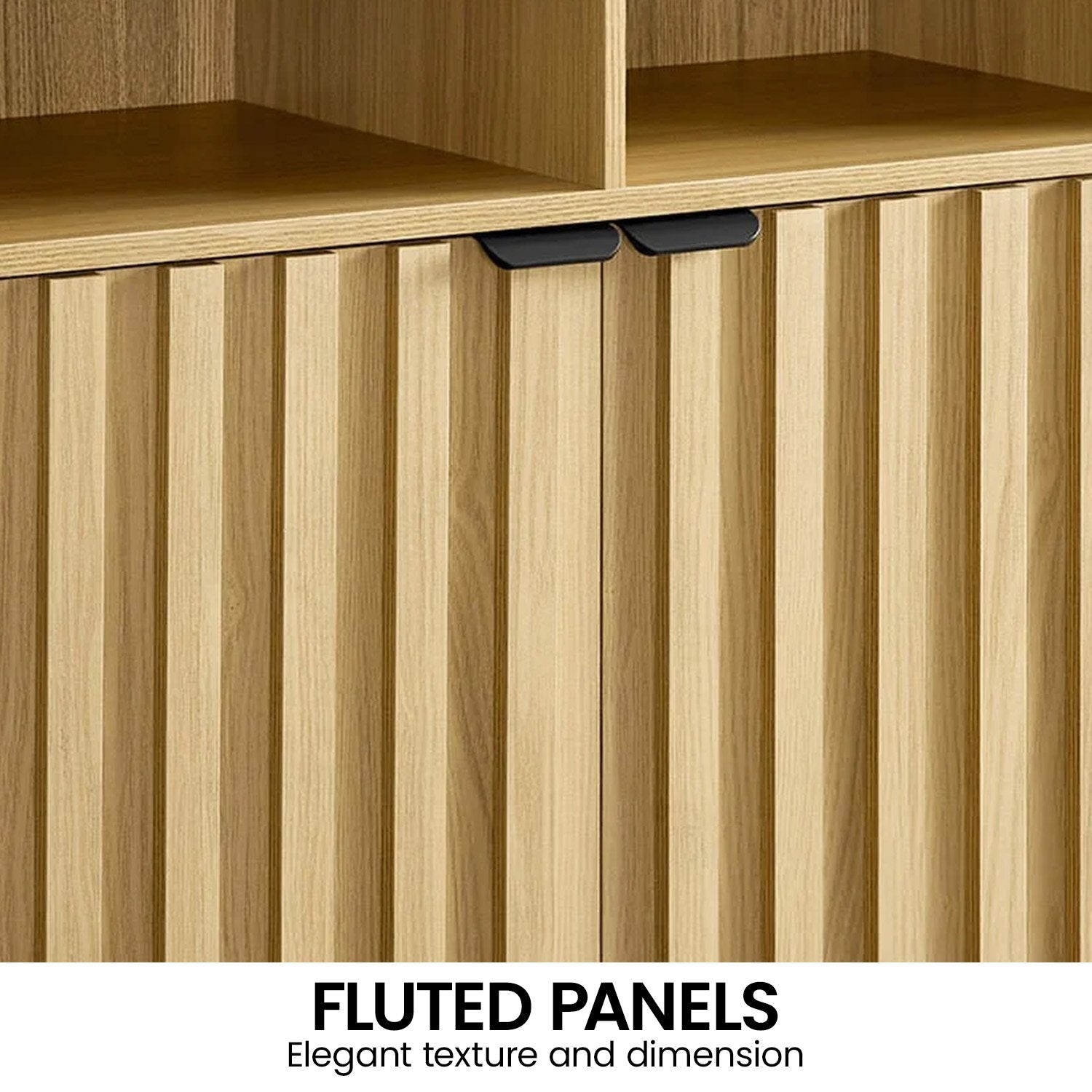 Sarantino Eleni 2-Door Sideboard Buffet Hallway Cabinet Storage Console Cupboard in Natural V240-TBL-751-00-NAT