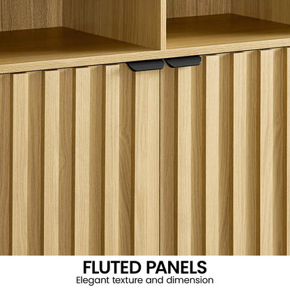 Sarantino Eleni 2-Door Sideboard Buffet Hallway Cabinet Storage Console Cupboard in Natural V240-TBL-751-00-NAT