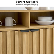 Sarantino Eleni 2-Door Sideboard Buffet Hallway Cabinet Storage Console Cupboard in Natural V240-TBL-751-00-NAT