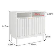 Sarantino Eleni 2-Door Sideboard Buffet Hallway Cabinet Storage Console Cupboard in White V240-TBL-751-00-WHT