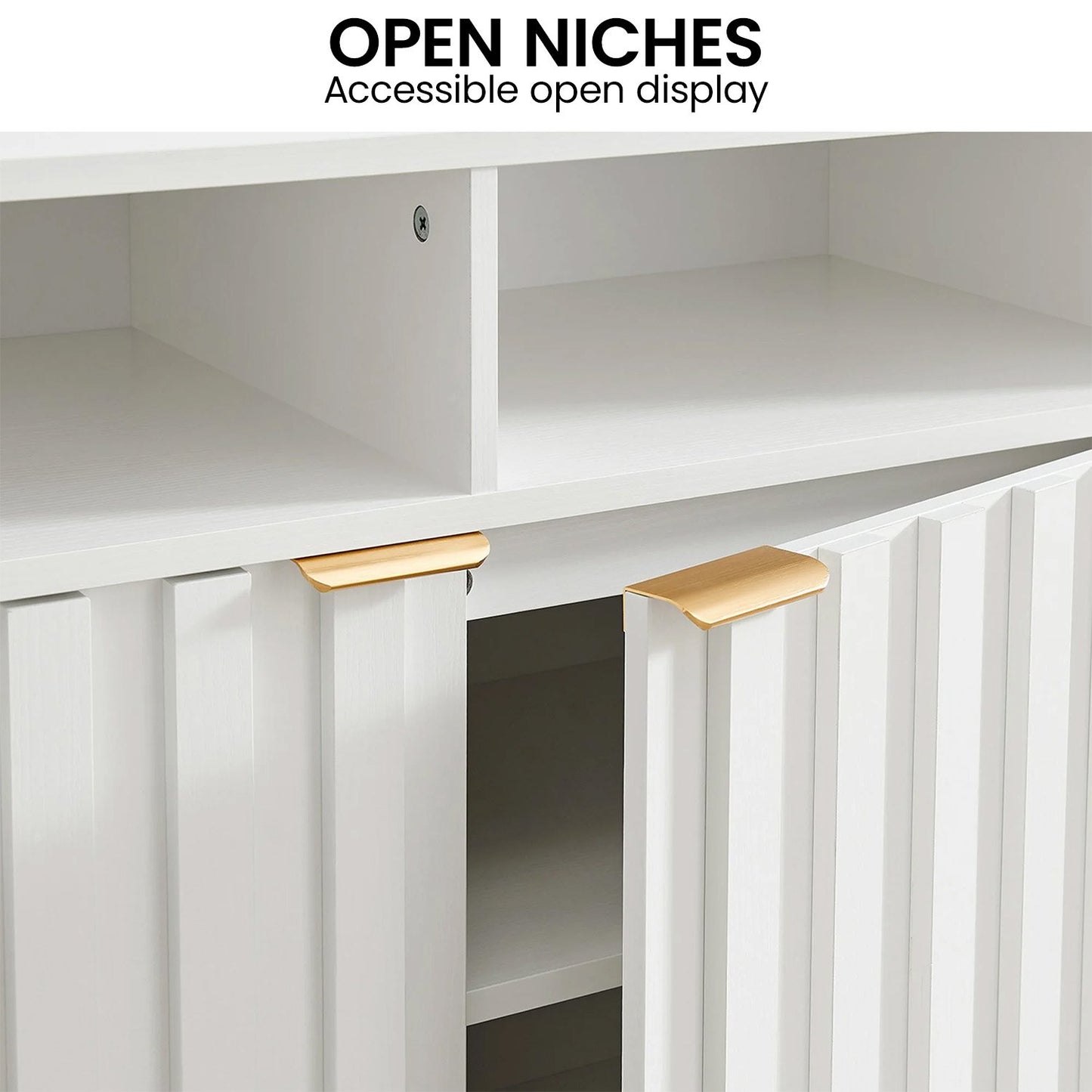 Sarantino Eleni 2-Door Sideboard Buffet Hallway Cabinet Storage Console Cupboard in White V240-TBL-751-00-WHT