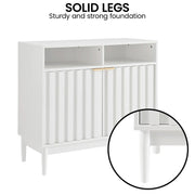 Sarantino Eleni 2-Door Sideboard Buffet Hallway Cabinet Storage Console Cupboard in White V240-TBL-751-00-WHT