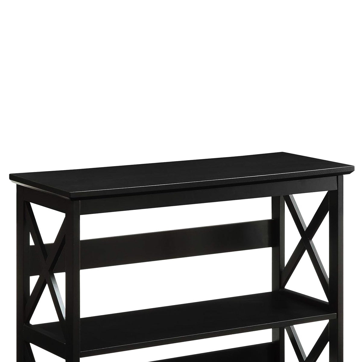 Sarantino Lucas 3-Tier Bookshelf Display Rack in Black V240-TBL-NTD-026-12