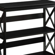 Sarantino Lucas 3-Tier Bookshelf Display Rack in Black V240-TBL-NTD-026-12