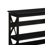 Sarantino Lucas 3-Tier Bookshelf Display Rack in Black V240-TBL-NTD-026-12