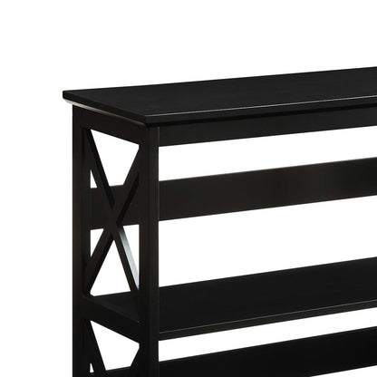 Sarantino Lucas 3-Tier Bookshelf Display Rack in Black V240-TBL-NTD-026-12
