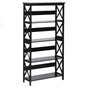 Sarantino Daphne 5-tier Cross Panel Bookshelf V240-TBL-NTD-027-17
