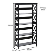 Sarantino Daphne 5-tier Cross Panel Bookshelf V240-TBL-NTD-027-17