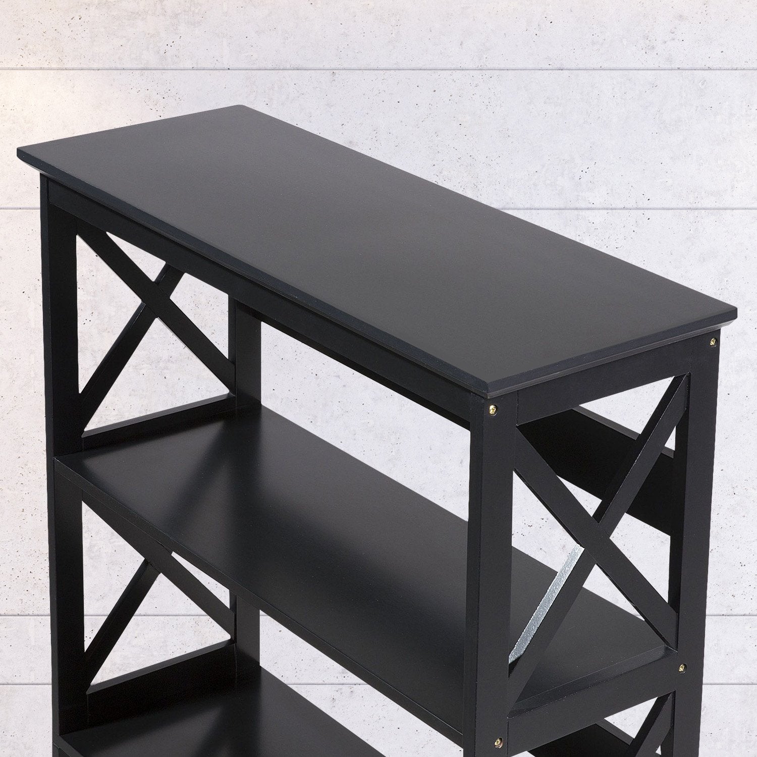 Sarantino Daphne 5-tier Cross Panel Bookshelf V240-TBL-NTD-027-17