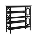 Sarantino Laurel 3-Tier Bookshelf Display Rack in Black V240-TBL-NTD-096-04