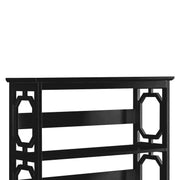 Sarantino Laurel 3-Tier Bookshelf Display Rack in Black V240-TBL-NTD-096-04