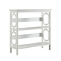 Sarantino Laurel 3-Tier Bookshelf Display Rack in White V240-TBL-NTD-096-05