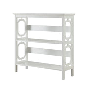 Sarantino Laurel 3-Tier Bookshelf Display Rack in White V240-TBL-NTD-096-05