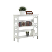 Sarantino Laurel 3-Tier Bookshelf Display Rack in White V240-TBL-NTD-096-05