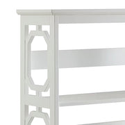 Sarantino Laurel 3-Tier Bookshelf Display Rack in White V240-TBL-NTD-096-05