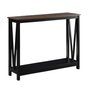 Sarantino Cielo 2-Tier Console Table Dark Walnut V240-TBL-NTD-532-03
