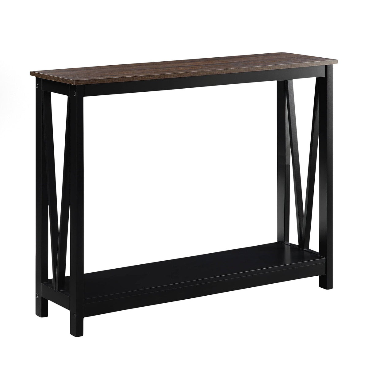 Sarantino Cielo 2-Tier Console Table Dark Walnut V240-TBL-NTD-532-03