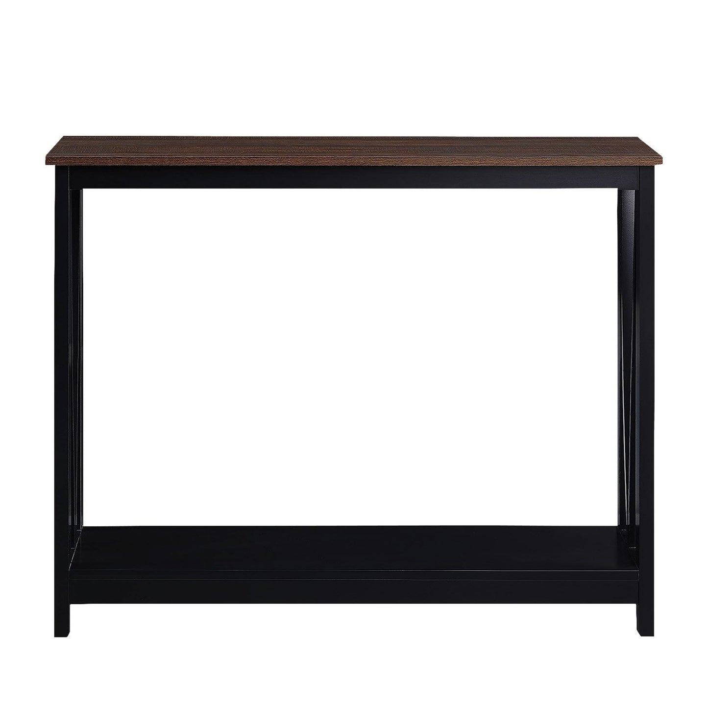 Sarantino Cielo 2-Tier Console Table Dark Walnut V240-TBL-NTD-532-03