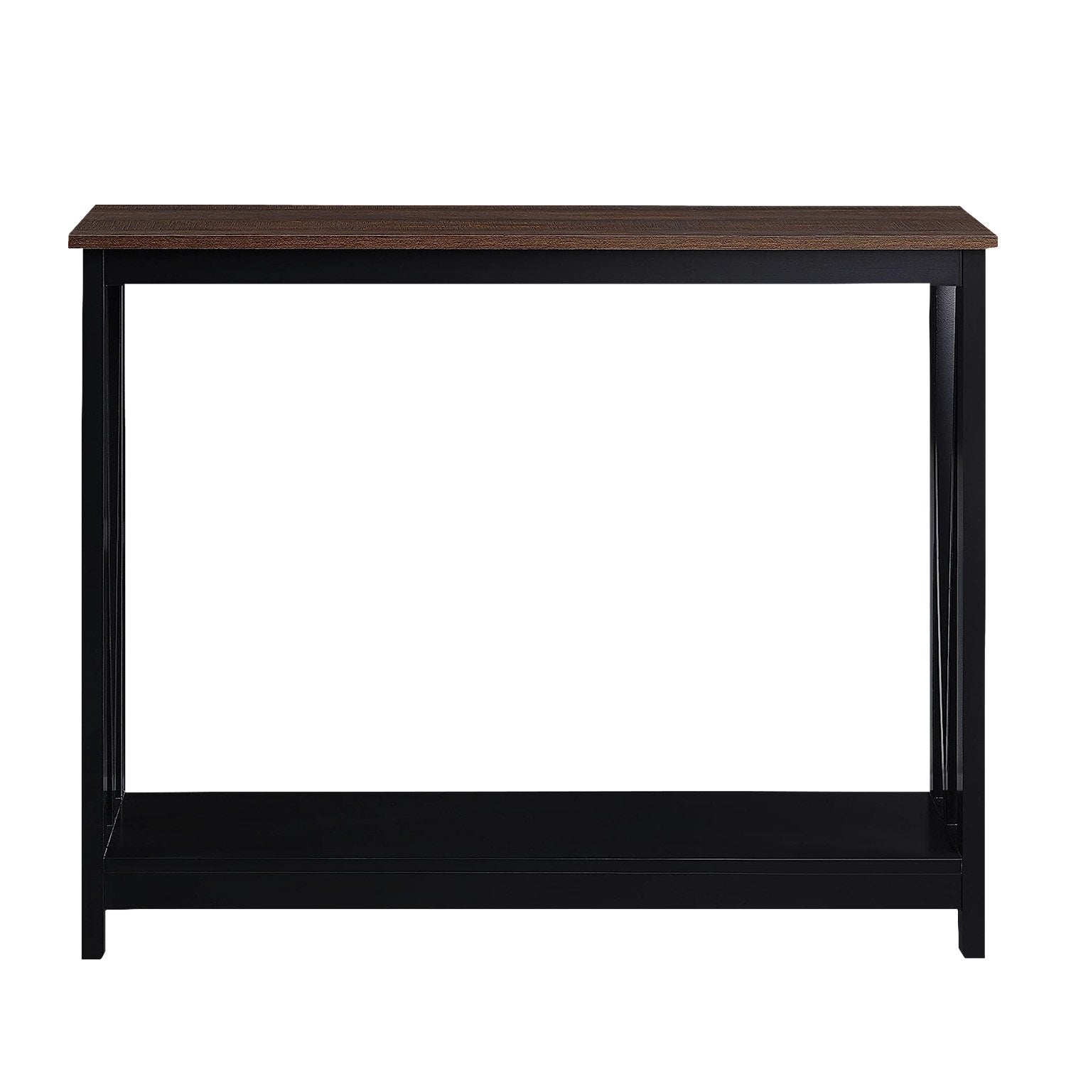 Sarantino Cielo 2-Tier Console Table Dark Walnut V240-TBL-NTD-532-03