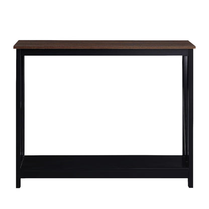 Sarantino Cielo 2-Tier Console Table Dark Walnut V240-TBL-NTD-532-03