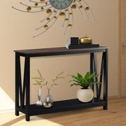 Sarantino Cielo 2-Tier Console Table Dark Walnut V240-TBL-NTD-532-03