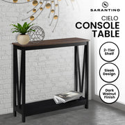 Sarantino Cielo 2-Tier Console Table Dark Walnut V240-TBL-NTD-532-03