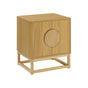 Sarantino Luca Bedside Table Split Door Night Stand - Natural V240-TBL-SV-02-NT