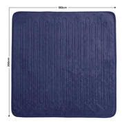 Laura Hill XL Electric Heated Blanket Throw Soft Coral Fleece with 10 Heat Settings - Blue V240-THRG-KH-200-BU