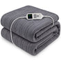 Laura Hill XL Electric Heated Blanket Throw Soft Coral Fleece with 10 Heat Settings - Grey V240-THRG-KH-200-GY