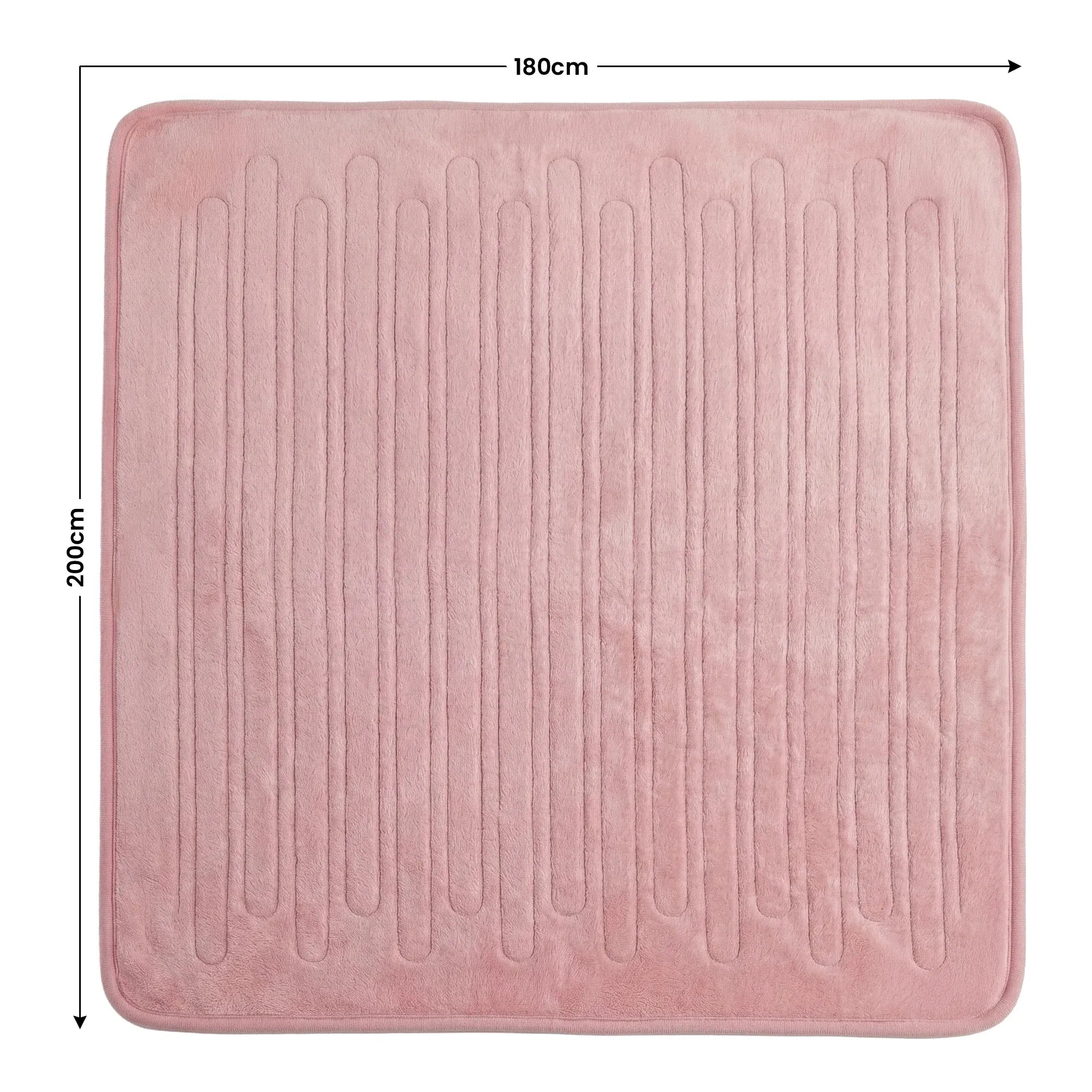 Laura Hill Xl Electric Heated Blanket Throw Soft Coral Fleece With 10 Heat Settings - Pink V240-THRG-KH-200-PK