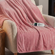 Laura Hill Xl Electric Heated Blanket Throw Soft Coral Fleece With 10 Heat Settings - Pink V240-THRG-KH-200-PK