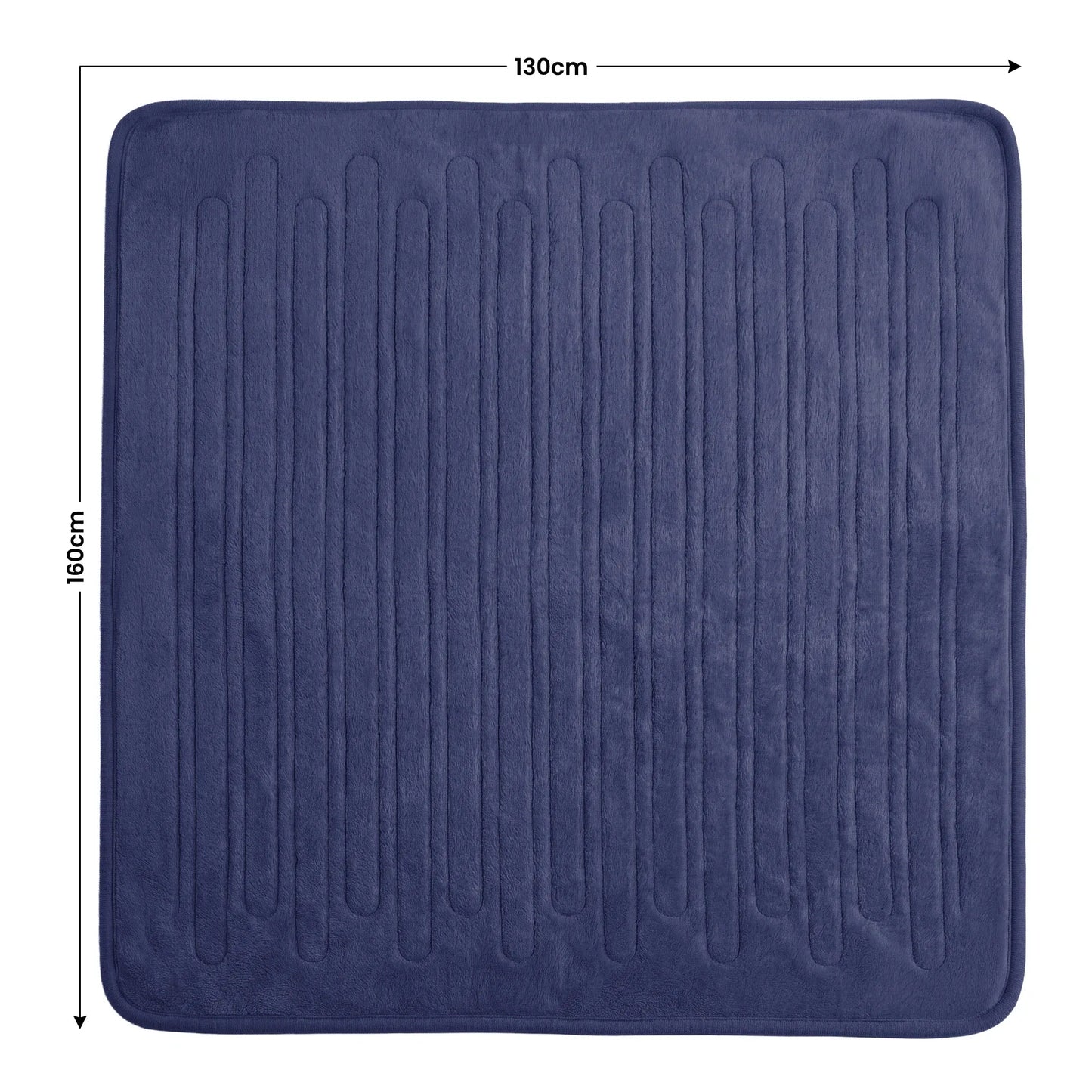 Laura Hill Electric Heated Blanket Throw Soft Coral Fleece w/ 9 Heat Settings - Blue V240-THRG-KH-BU