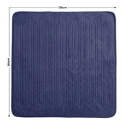 Laura Hill Electric Heated Blanket Throw Soft Coral Fleece w/ 9 Heat Settings - Blue V240-THRG-KH-BU