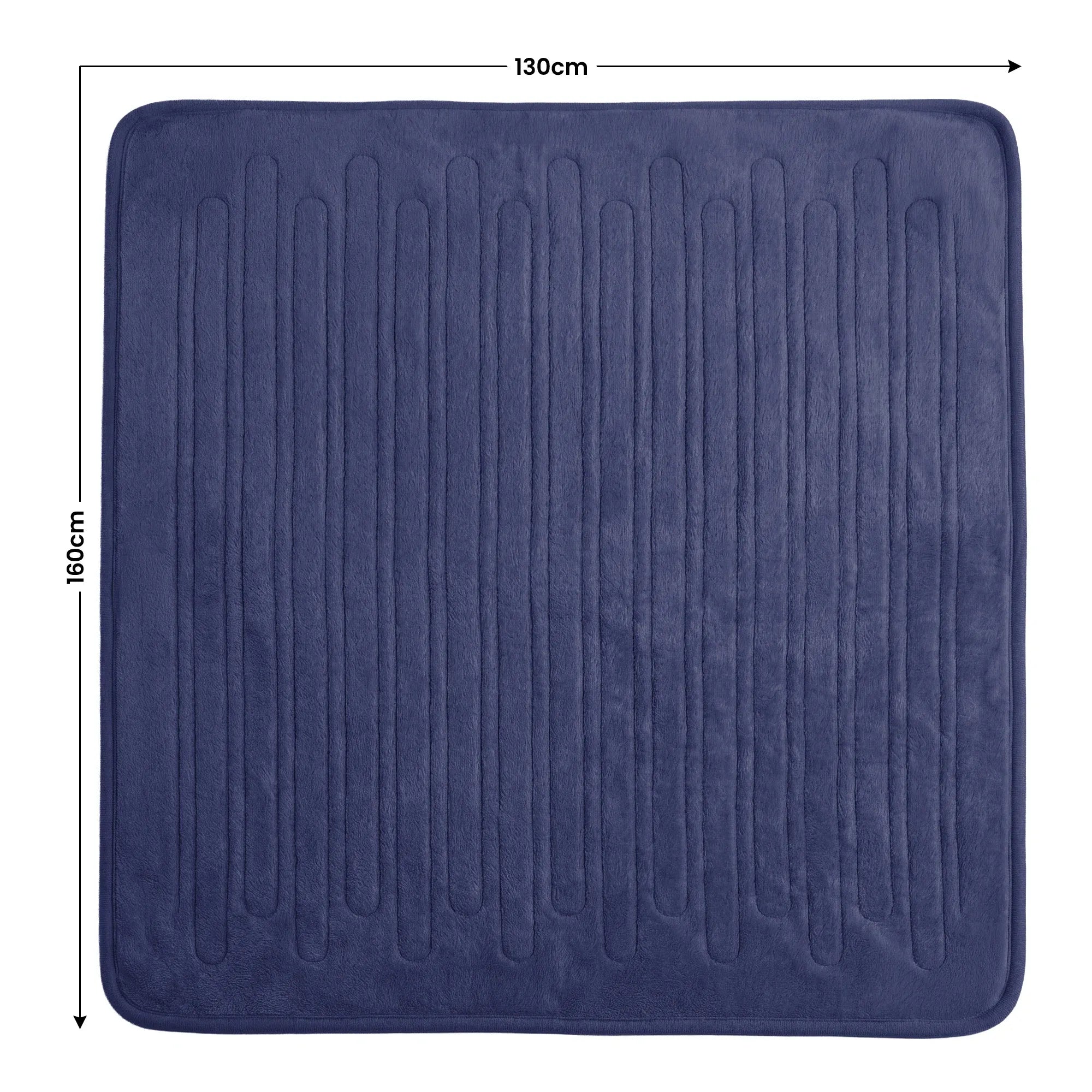 Laura Hill Electric Heated Blanket Throw Soft Coral Fleece w/ 9 Heat Settings - Blue V240-THRG-KH-BU